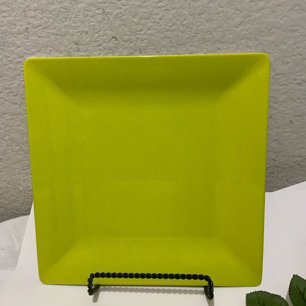 Bobby Flay Fiesta Melamine Square Tray Platter 11.75" x 11.75" Summer Outdoor